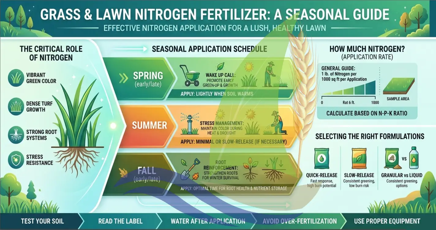 Grass and Lawn Nitrogen Fertilizer: A Seasonal Guide